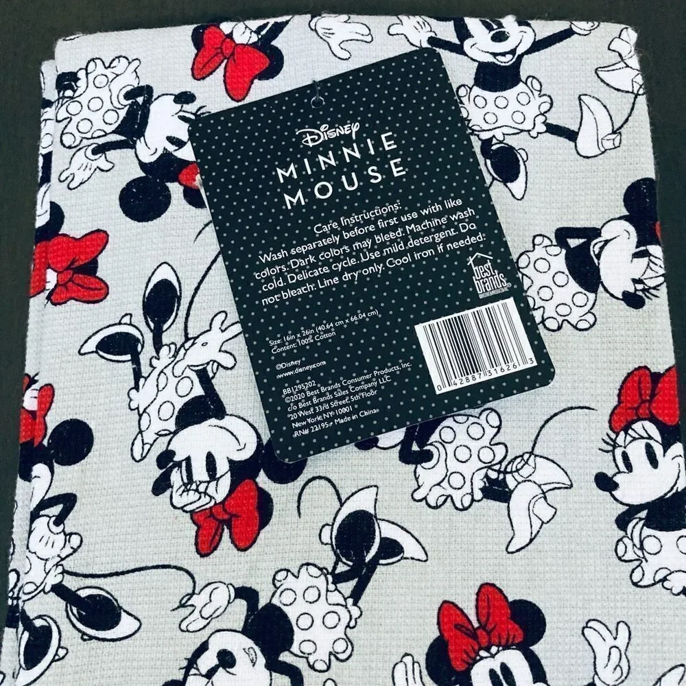 Disney Minnie Mouse Print Kitchen Dish Towels Set